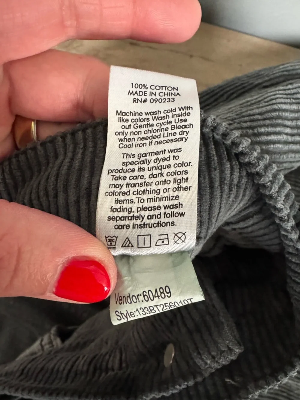 PacSun Men's Dark Gray Corduroy Dylan Baggy Pants - Picture 7 of 12